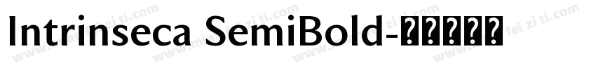 Intrinseca SemiBold字体转换